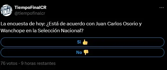 Para votar pueden visitar su perfil de X (Twitter).