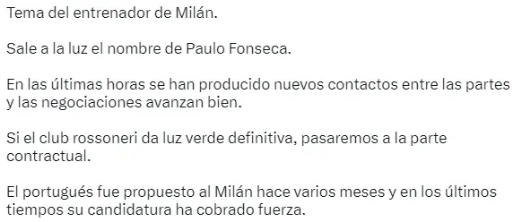 Tuit de Matteo Moretto.