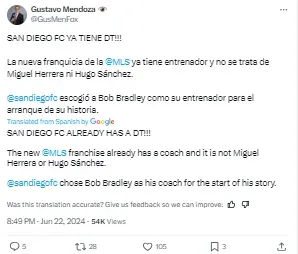 Confirmation that San Diego have appointed their first coach.