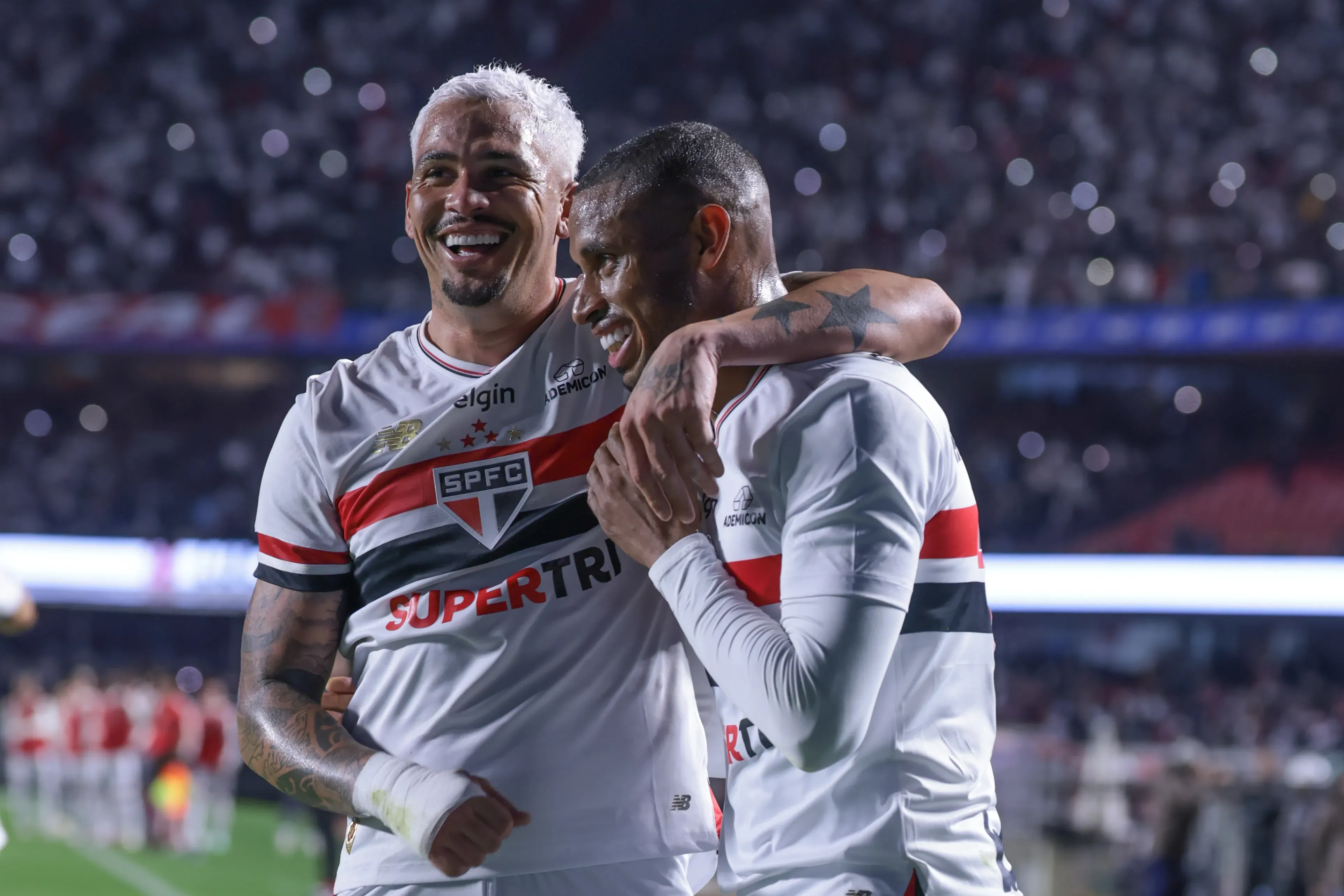 No 1º turno, o São Paulo venceu por 2 a 0, com dois gols de Luciano. Foto: Marcello Zambrana/AGIF