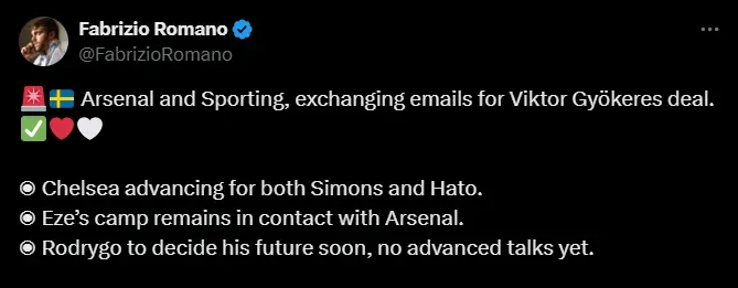 Fuente: @FabrizioRomano