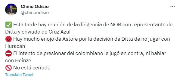 Información de Chino Odisio