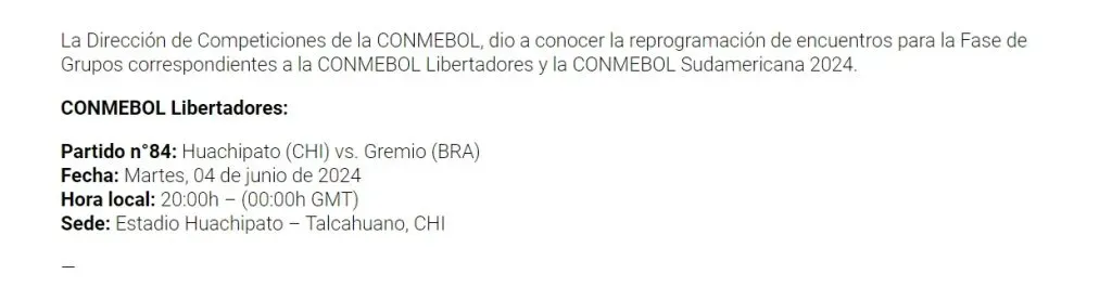 Imagen: Captura Conmebol