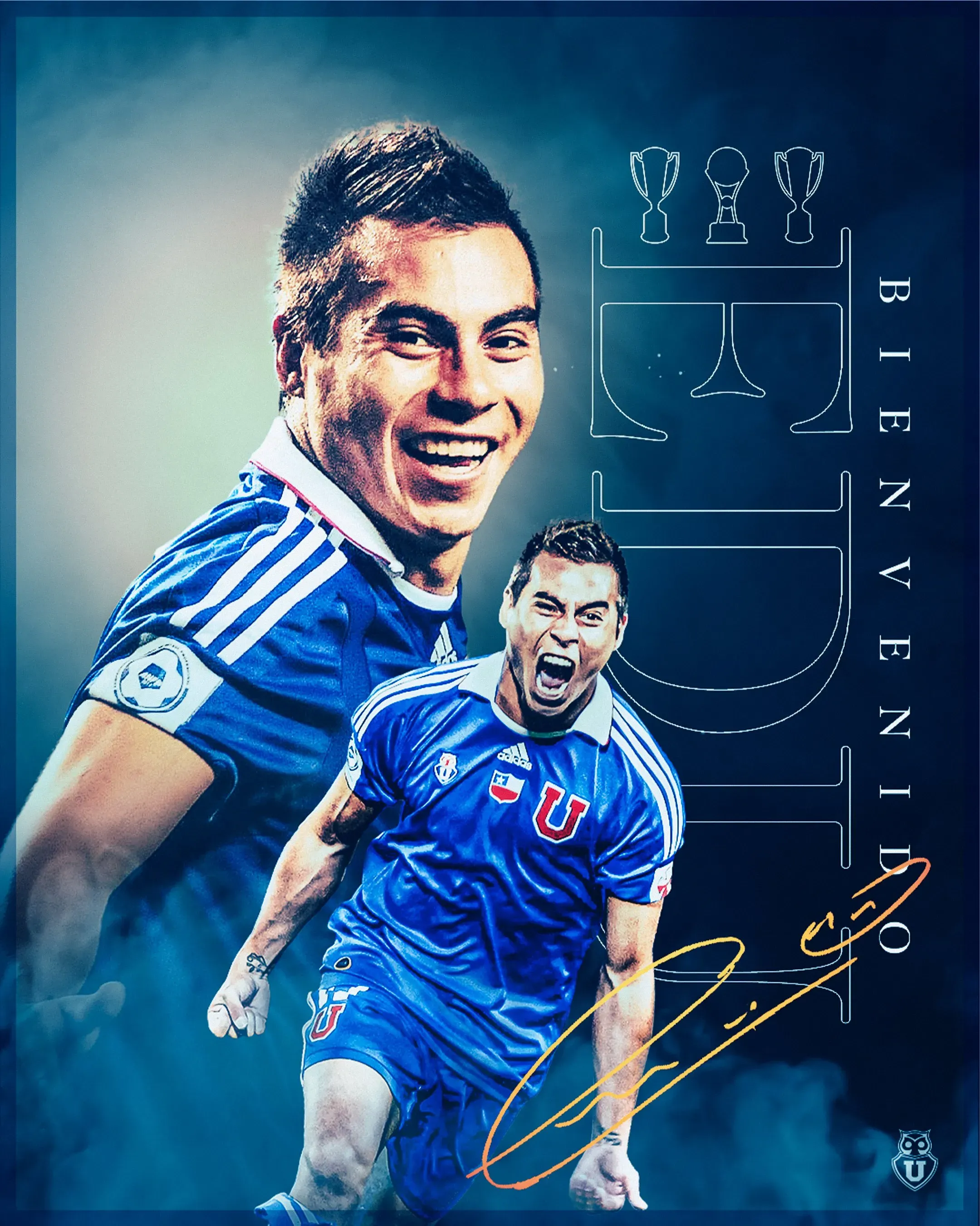 Eduardo Vargas es el primer refuerzo de la U para el 2026. Foto: U. de Chile.