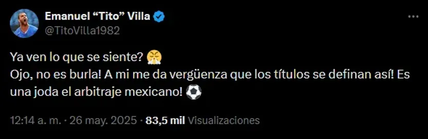 El ex cementero no se quedó afuera de las cargadas al rival de toda la vida y, a través de las redes sociales, dejó un recadito.         En el mundo del futbol se suelen festejar dos cosas: los log