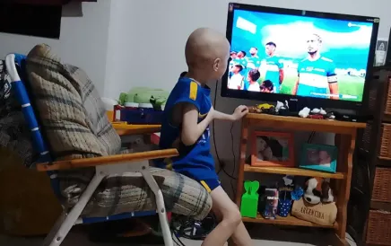 Simón en la previa de la final. Foto de Twitter.
