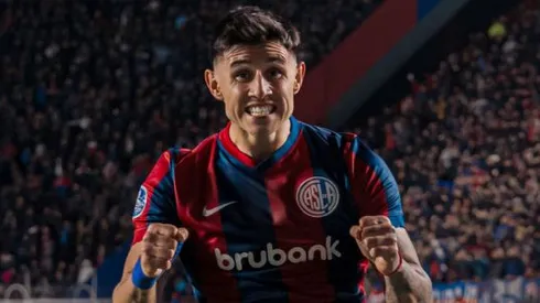 Adam Bareiro luego de sellar el 1 a 0 definitivo en el Nuevo Gasómetro.