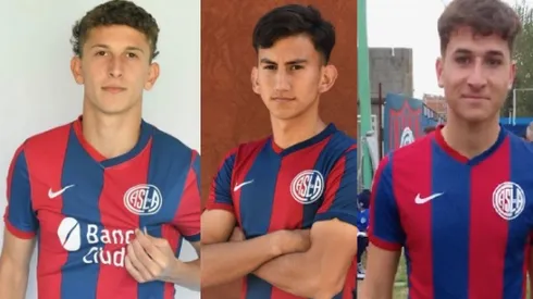 Maxi Masino; Daniel Herrera y Octavio Rebollo, jugadores que entrenarán con primera división.