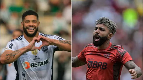 Fotos: (Luiz Erbes/AGIF/Thiago Ribeiro/AGIF) - Hulk, do Atlético, e Gabigol, do Flamengo, brigam por uma vaga na Copa do Mundo do Catar