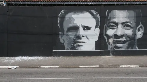 Foto: (Fernanda Luz/AGIF) - Muro do CT Rei Pelé, do Santos