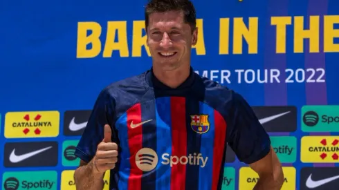 Reprodução/Barcelona - Robert Lewandowski, atacante do Barcelona