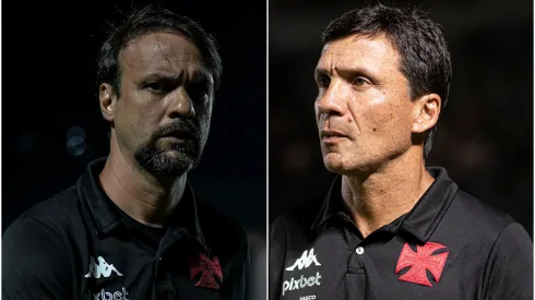 Fotos: (Thiago Ribeiro/AGIF/Jorge Rodrigues/AGIF) - Maurício Souza tem sido criticado pela torcida, e Quintero 'resgatou' Zé Ricardo para defender o atual técnico do Vasco