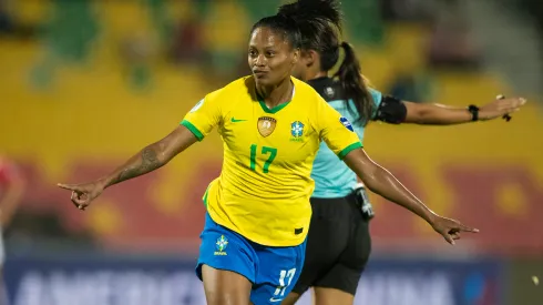 Foto: Thais Magalhães/CBF – Ary Borges celebra gol diante do Paraguai
