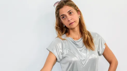 SP - Sao Paulo - 19/01/2018 - Palmeiras - Apresentacao Gustavo Scarpa - A presidente do patrocinador FAM Leila Pereira durante apresentacao de Gustavo Scarpa oficial no Palmeiras em coletiva no CT Academia de Futebol. Foto: Ale Cabral/AGIF