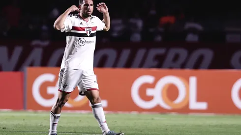 SP – Sao Paulo – 23/07/2022 – BRASILEIRO A 2022, SAO PAULO X GOIAS – Jonathan Calleri jogador do Sao Paulo comemora seu gol durante partida contra o Goias no estadio Morumbi pelo campeonato Brasileiro A 2022. Foto: Ettore Chiereguini/AGIF
