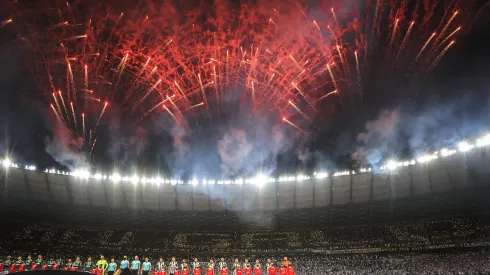 Foto: (Pedro Souza/Atlético) - Hugão provocou a torcida do Atlético após o jogo contra o Palmeiras, pelas quartas de final da Libertadores
