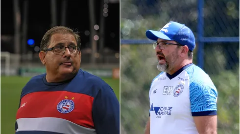 Foto: (Jhony Pinho/AGIF/Felipe Oliveira/EC Bahia) - Guto Ferreira e Enderson Moreira comandaram o Bahia nesta Série B até aqui