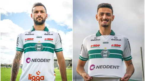 Fotos: (Rafael Ianoski/Coritiba) – Gabriel Boschilia e Matheus Cadorini são os novos reforços do Coritiba
