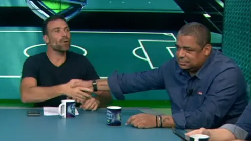 Foto: Reprodução Jovem Pan Esportes/YouTube | Vampeta e Pilhado 'discordam' ao vivo e repercute na web