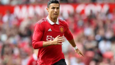 MANCHESTER, ENGLAND – JULY 31: Christiano Ronaldo of Manchester United during the Pre-Season Friendly match between Manchester United and Rayo Vallecano at Old Trafford on July 31, 2022 in Manchester, England. (Photo by Jan Kruger/Getty Images)
