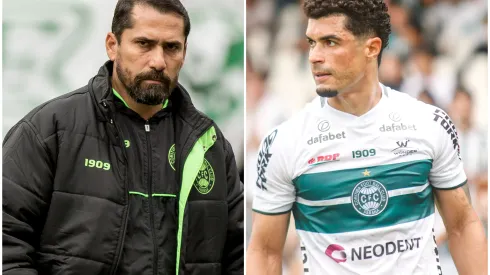 Fotos: (Robson Mafra/AGIF/Gabriel Machado/AGIF) Morínigo foi criticado por Egídio pela falta de intensidade nos treinos do Coritiba