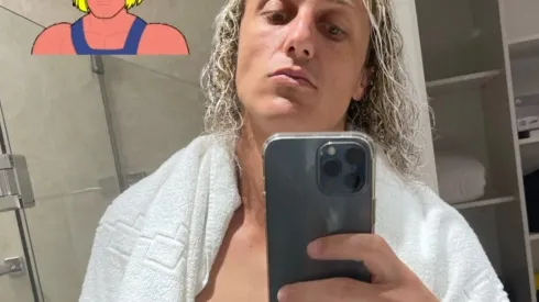 Foto: (Reprodução/Instagram) – David Luiz platinou o cabelo após o Flamengo conquistar a Libertadores