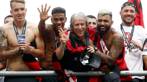 Foto: (Wagner Meier/Getty Images) – Jorge Jesus lembrou do aniversário de três anos da conquista da Libertadores com o Flamengo
