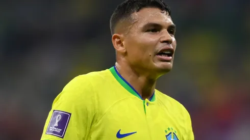 Foto: (Justin Setterfield/Getty Images) - Thiago Silva fez questão de sair em defesa de seus companheiros de Seleção Brasileira após uma declaração polêmica do técnico da Sérvia