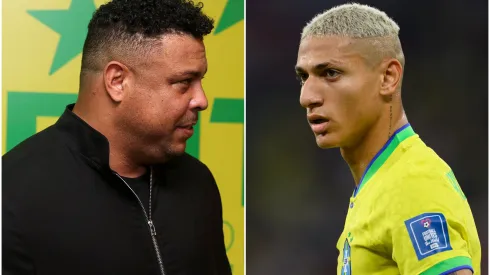 Fotos: (Buda Mendes/Getty Images/Matthias Hangst/Getty Images) – Ronaldo elogiou a atuação de Richarlison pela Seleção Brasileira na Copa do Mundo
