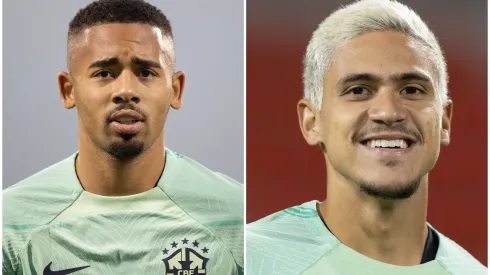 Fotos: (Lucas Figueiredo/CBF) – Gabriel Jesus e Pedro brigam por uma vaga entre os titulares da Seleção Brasileira para o último jogo da fase de grupos da Copa do Mundo
