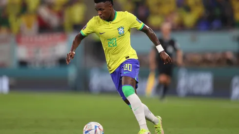 Michael Steele/ Getty Images- Vinícius Júnior, atacante da Seleção e do Real Madrid
