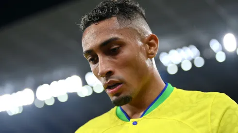 Foto: (Justin Setterfield/Getty Images) - Raphinha ainda não marcou gols pela Seleção Brasileira nesta Copa do Mundo