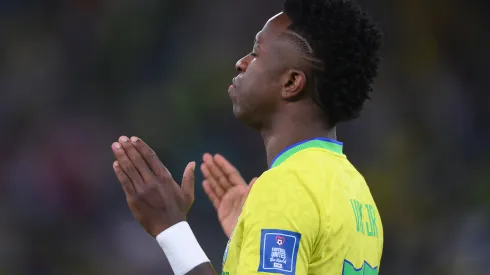 Laurence Griffiths/ Getty Images- Vinícius Jr., atacante da Seleção Brasileira e Real Madrid