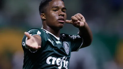 Alexandre Schneider/Getty Images- Endrick, atacante do Palmeiras
