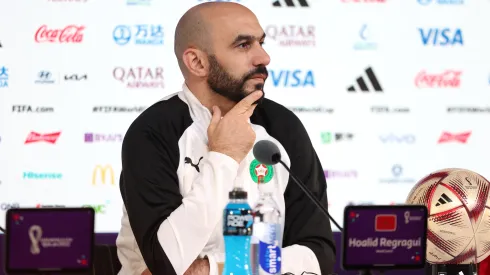 Alex Pantling/ Getty Images- Walid Regragui, técnico do Marrocos