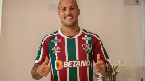 Foto: (Marcelo Gonçalves/Fluminense F.C.) - Guga deixou o Atlético para assinar com o Fluminense