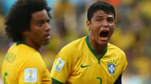 Foto: Quinn Rooney/Getty Images – Marcelo e Thiago Silva
