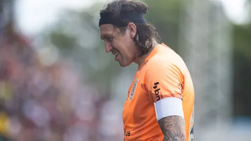 Diogo Reis/AGIF- Cássio, goleiro do Corinthians teve boa atuação diante do Red Bull Bragantino na derrota deste domingo (15).
