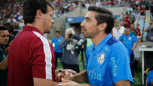 Wagner Meier/Getty Images- Abel Ferreira e Fernando Diniz técnicos do Palmeiras e Fluminense, respectivamente
