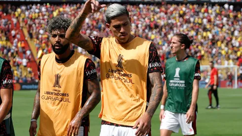 Foto: (Buda Mendes/Getty Images) - Pedro e Gabigol não conseguiram evitar a eliminação do Flamengo no Mundial