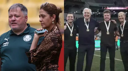 Foto Esq.: Flickr Oficial SE Palmeiras/Cesar Greco e Foto Dir.: Flickr Oficial Atlético-MG/Pedro Souza - Leila Pereira e 4Rs