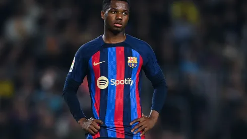 David Ramos/Getty Images- Ansu Fati, atacante do Barcelona
