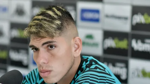 RJ - Rio de Janeiro - 07/07/2022 - VASCO, COLETIVA PALACIOS - Palacios jogador do Vasco durante em coletiva de imprensa antes do treino da equipe realizado no CT Moacyr Barbosa. Foto: Thiago Ribeiro/AGIF