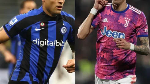 Marco Luzzani/Francesco Scaccianoce/ Getty Images- Lautaro Martinez (Inter) e Di Maria (Juventus)