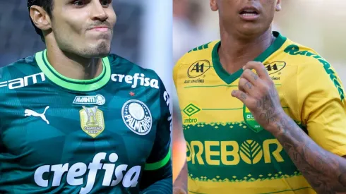 Marcello Zambrana/Gil Gomes/AGIF- Deyverson (Cuiabá) e Raphael Veiga (Palmeiras)