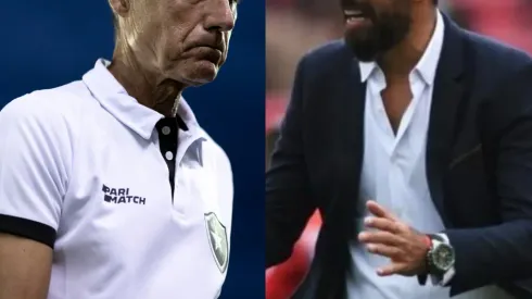 Reprodução/ Internet/AGIF- Luís Castro (Botafogo) e Sebastían Abreu ( César Vallejo).