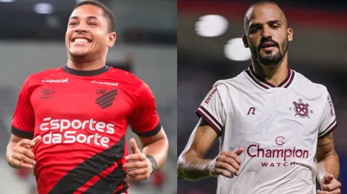 Gabriel Machado/Alisson Frazao/AGIF- Vítor Roque (Athletico) e Anselmo Ramon (CRB)