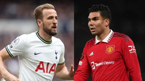 Julian Finney/Michael Regan/Getty Images- Harry Kane ( Tottenham) e Casemiro (Manchester United)
