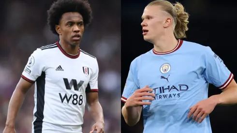 Alex Davidson /Catherine Ivill/ Getty Images- Willian (Fulham) e Erling Haaland (Manchester City)