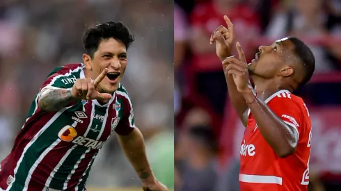 Thiago Ribeiro/AGIF/Marcelo Endelli/Getty images- Germán Cano (Fluminense) e Salomón Rondón (River Plate)
